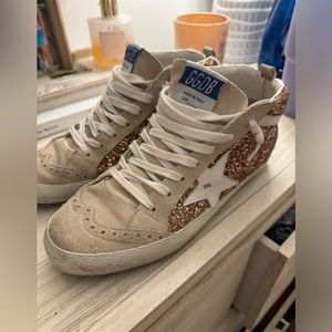 Golden Goose Mid Star - Pink Glitter